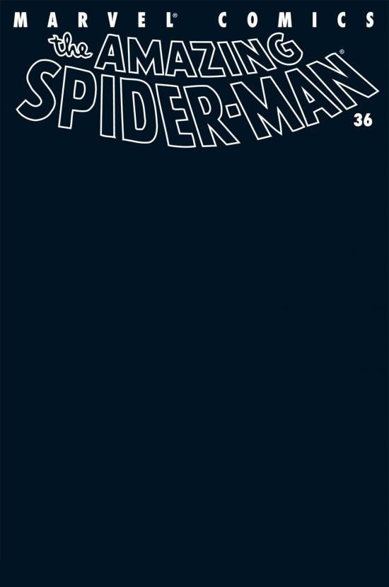 Cover of post-9/11 Spider-Man comic, all black except for the title text in white.