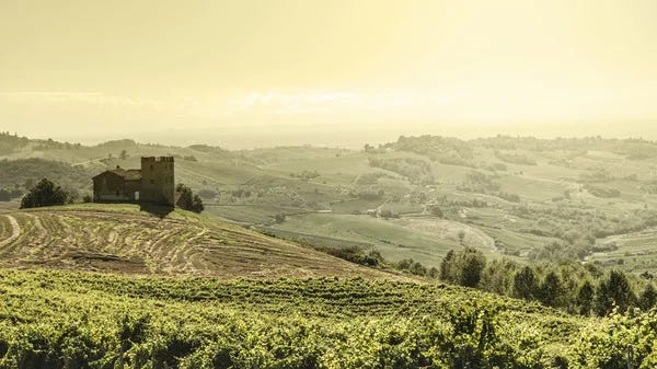 Tipico paesaggio rurale toscano — Foto Stock