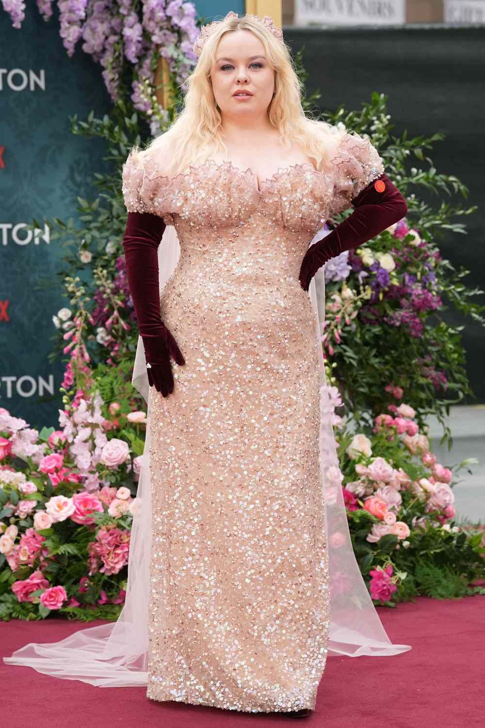 Nicola Coughlan Is Giving Regency-Era Bride on the Red Carpet at 'Bridgerton'  London Screening