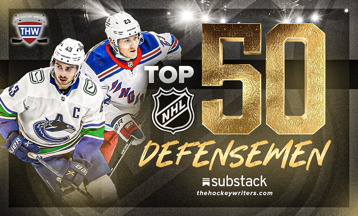 Adam Fox and Quinn Hughes Top 50 Defensemen