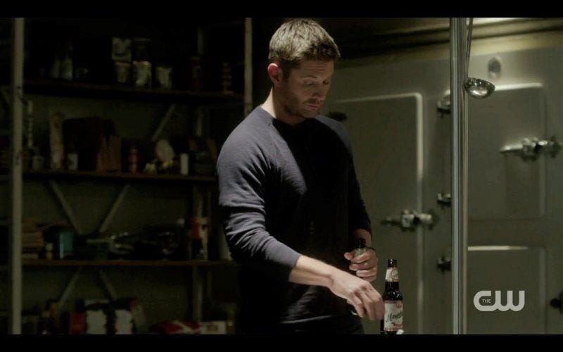 dean winchester in morgue supernatural frog scorpion 1308