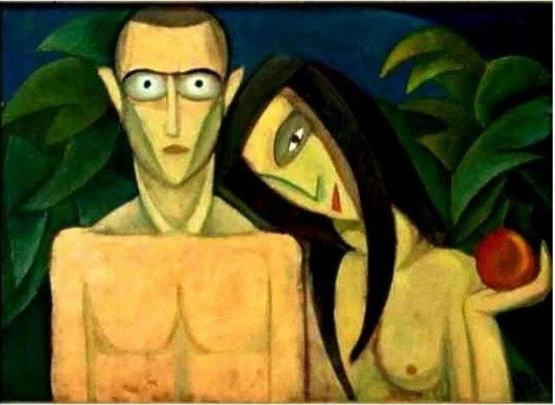 Victor Brauner, Adam and Eve; 1923 | Victor brauner, Adam and eve, Artwork  painting
