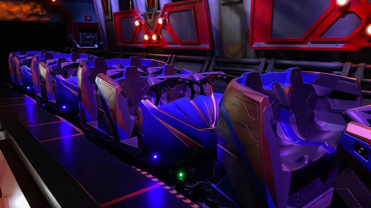 Inside Epcot's new Guardians of the Galaxy coaster
