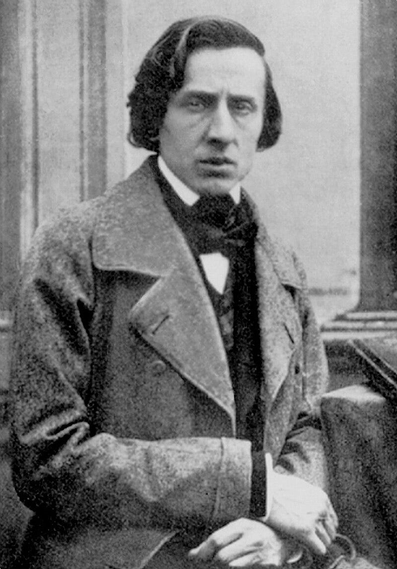 Photo of Frederic Chopin, c. 1849