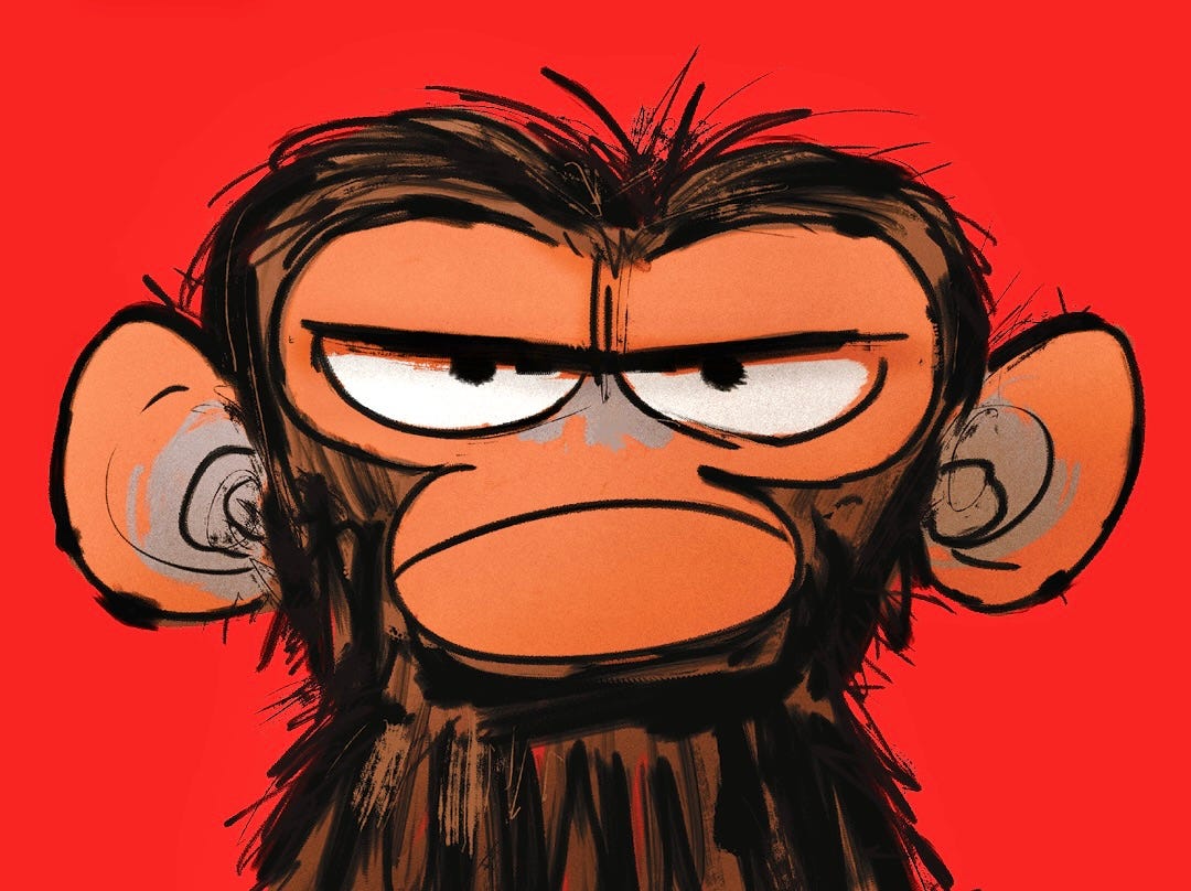 An illustration of a perturbed primate