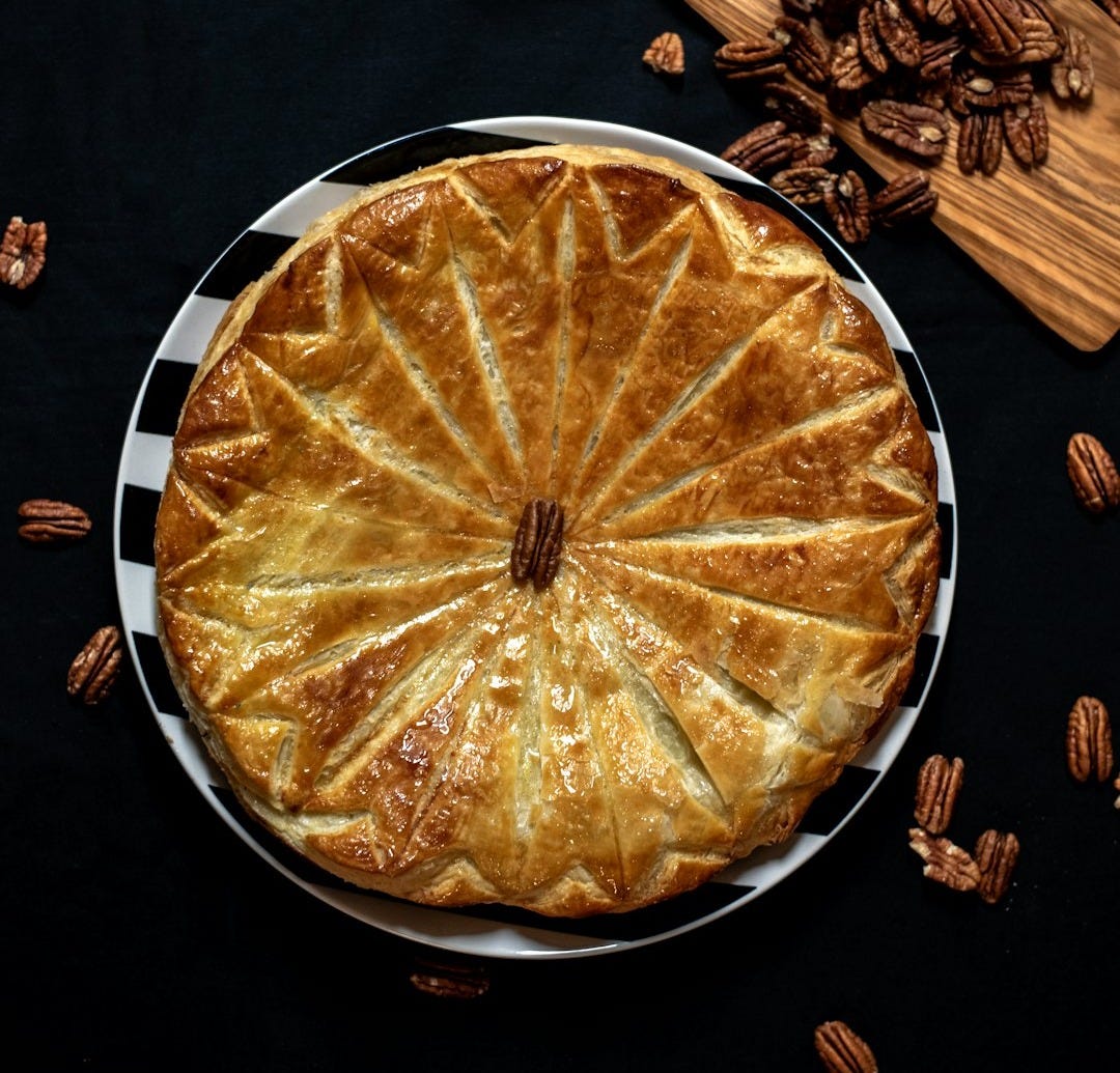 baked pie on plate