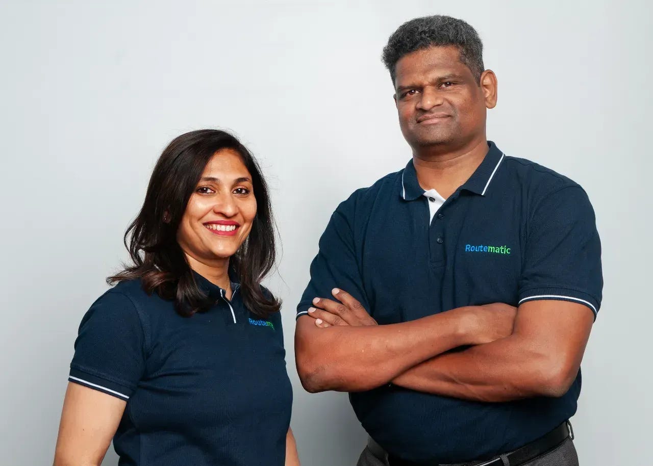 Photo- Sriram Kannan, Founder & CEO, Routematic and Kavitha Ramachandragowda, Co-Founder & Executive Director, Routematic.jpg