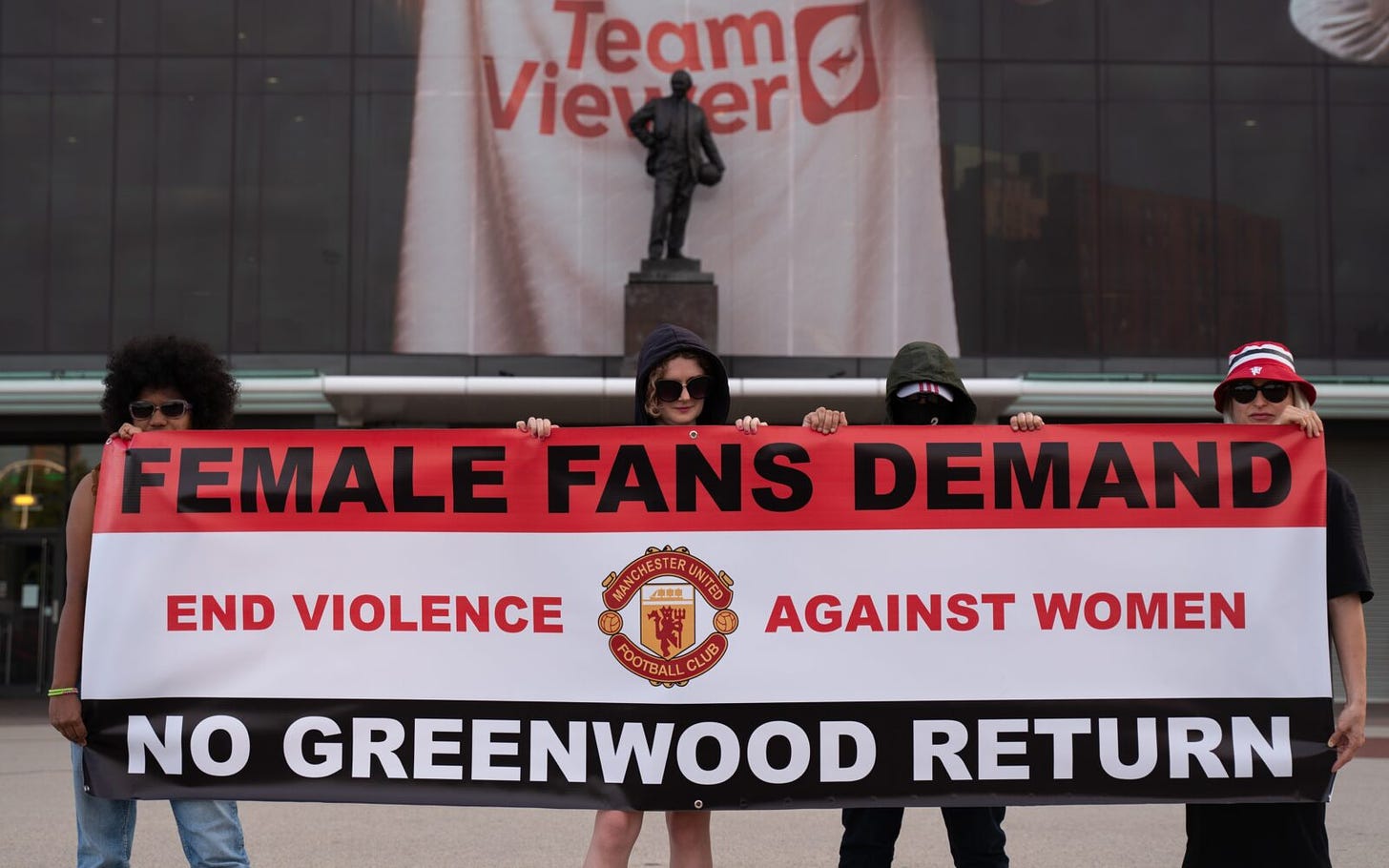 Female Man United fans release furious statement protesting Mason  Greenwood's rumoured return
