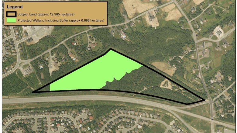 a map showing land in St. John's.