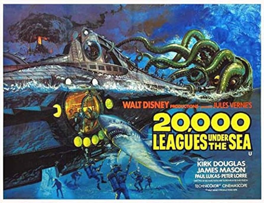 20,000 Leagues Under the Sea POSTER Movie (11 x 14 Inches - 28cm x 36cm)  (1954) (Style B)