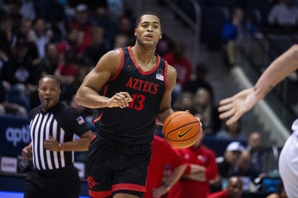National scoring leader Jaedon LeDee is carrying the Aztecs on his powerful  shoulders | AP News