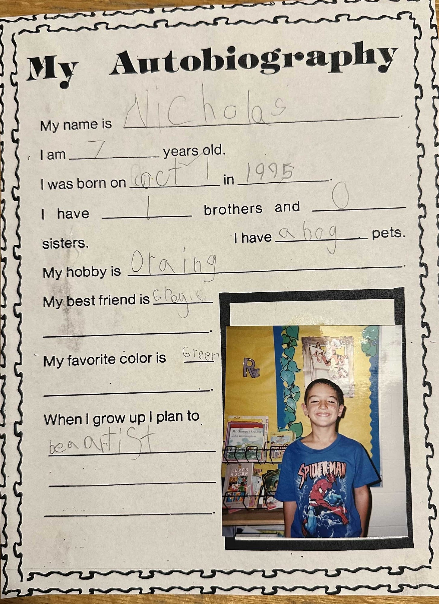 first grade boy