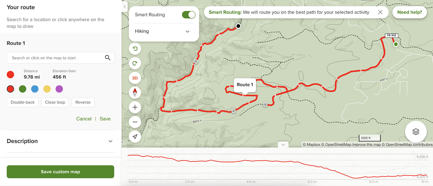 Creating a custom route with Smart Routing on AllTrails (web interface). Creating a custom route with Smart Routing on AllTrails (web interface).