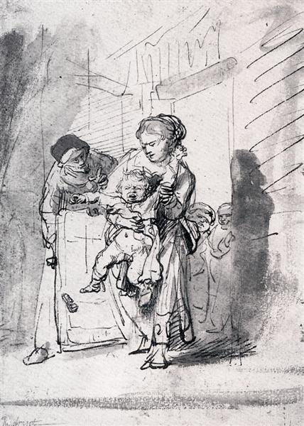 Child In A Tantrum, c.1635 - Rembrandt