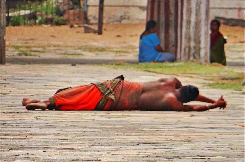 Pilgrim doing parikrama