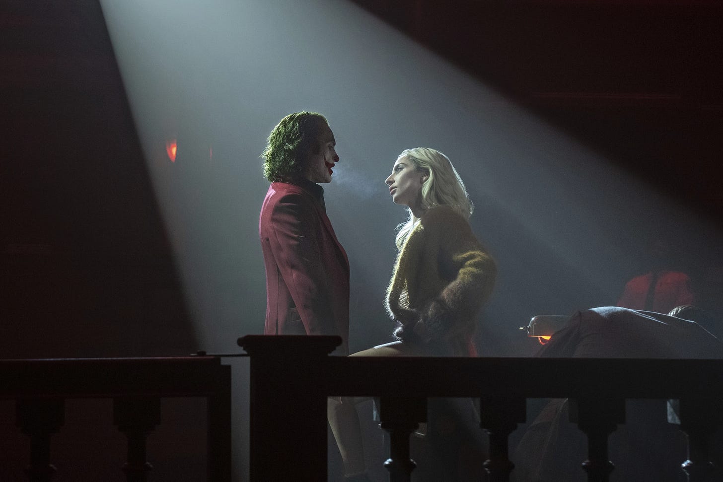 Joaquin Phoenix as Arthur Fleck/Joker and Lady Gaga as Harleen “Lee” Quinnzel in Joker: Folie à Deux (Photo: Warner Brothers/DC).