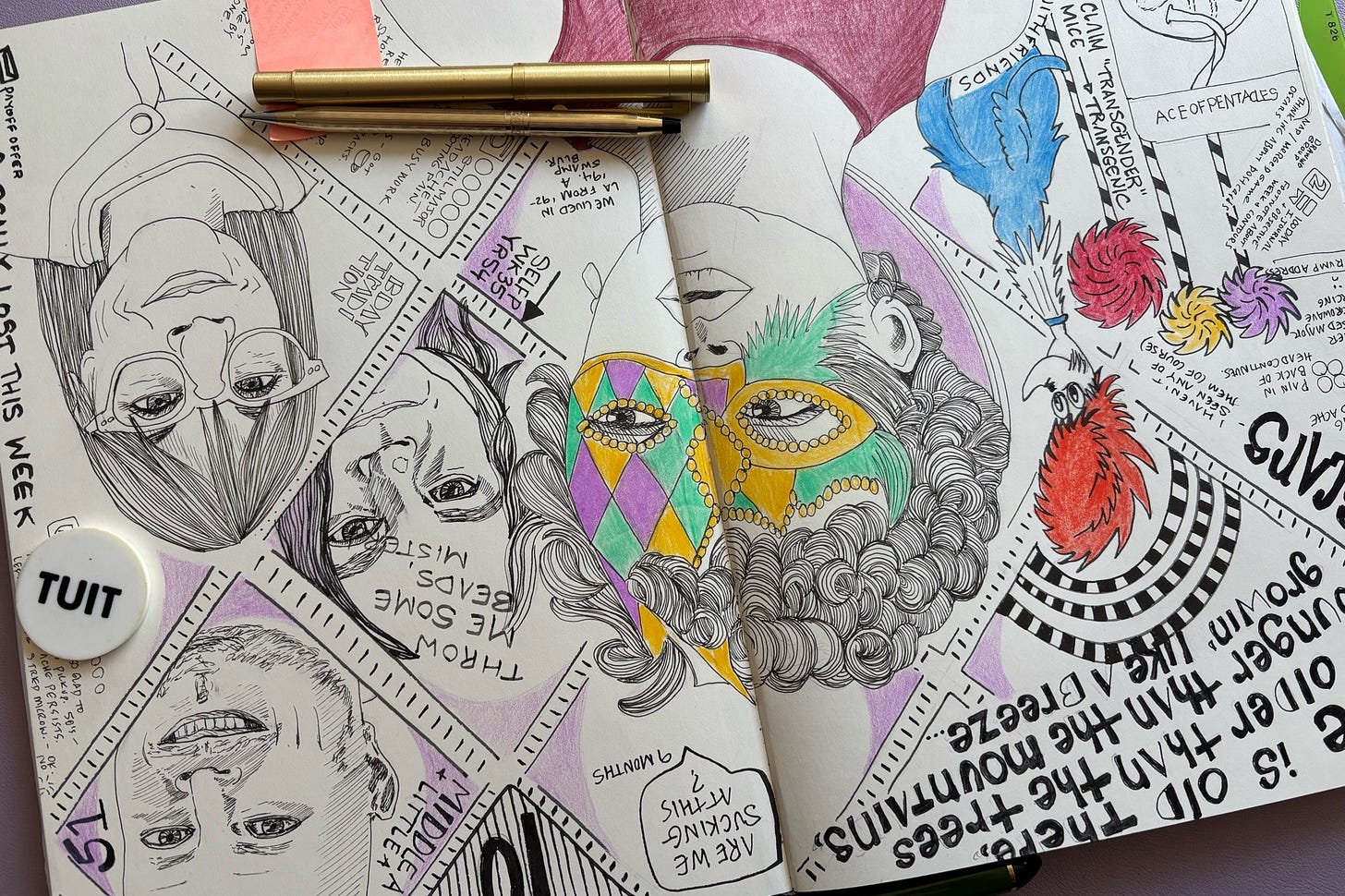 Week 10 illustrated journal pages