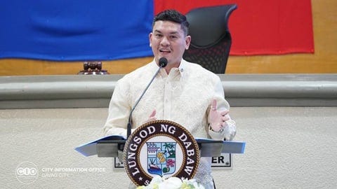 Davao City Mayor Sebastian "Baste" Duterte during his State of the City Address (Soca) at the Sangguniang Panlungsod on July 28, 2023 