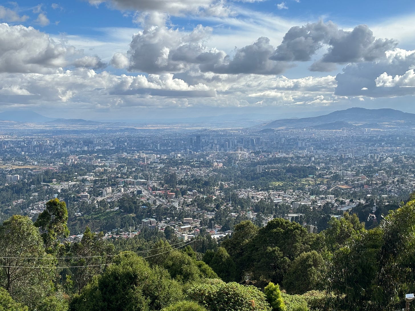 Addis Ababa, viewed from the Entoto hills