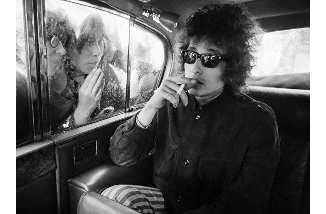 BOB DYLAN by BARRY FEINSTEIN Bob Dylan, Fans looking in limo, London, 1966.  - Wall of Sound Gallery - Fine Art Music Photography