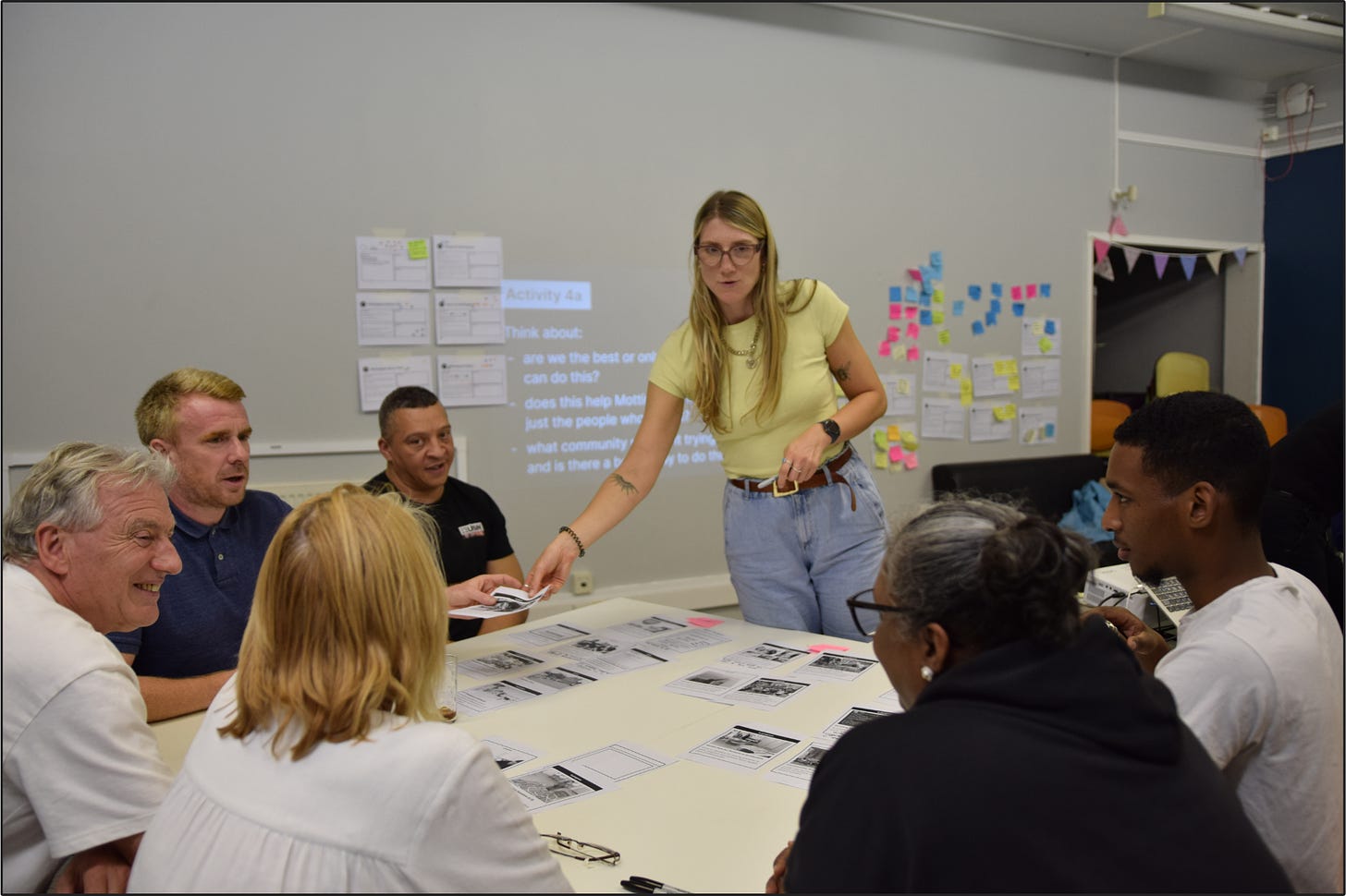 Mottingham residents taking part in an engagement workshop facilitated by Interrobang.