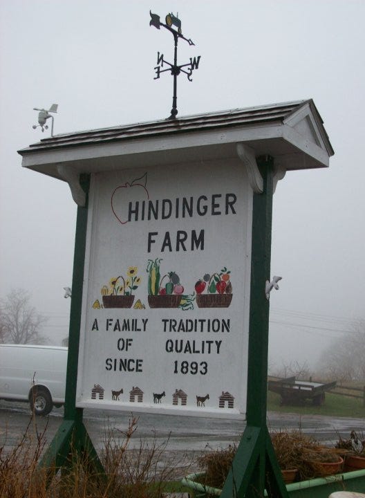 May be an image of outdoors and text that says 'N 外堂 HINDINGER FARM A FAMILY TRADITION OF QUALITY SINCE 1893'