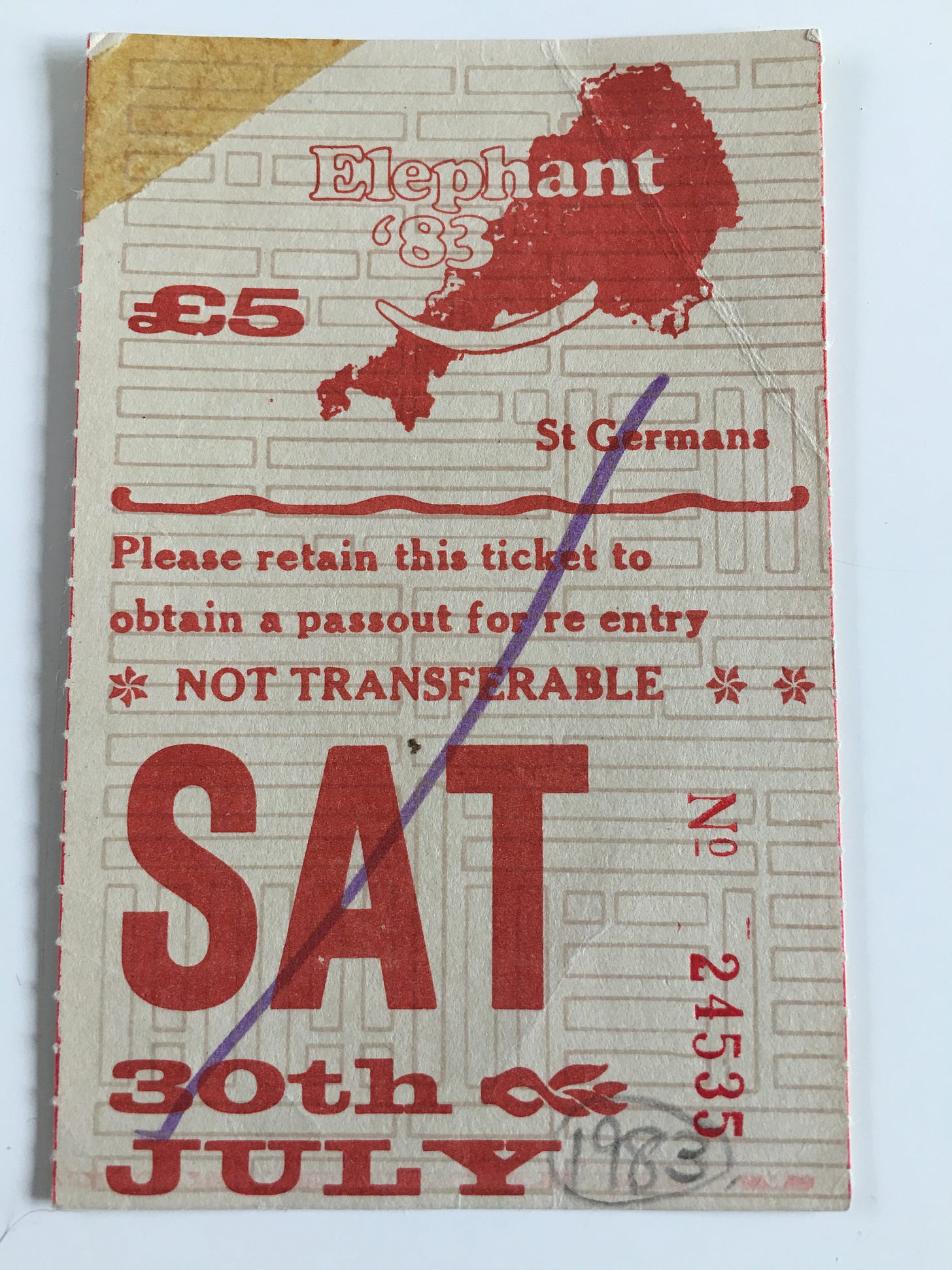 Elephant Fayre ticket