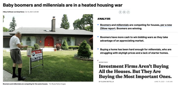 The combination of inflation and aggressive home-buying by the wealthy is making it harder for young people to own homes.