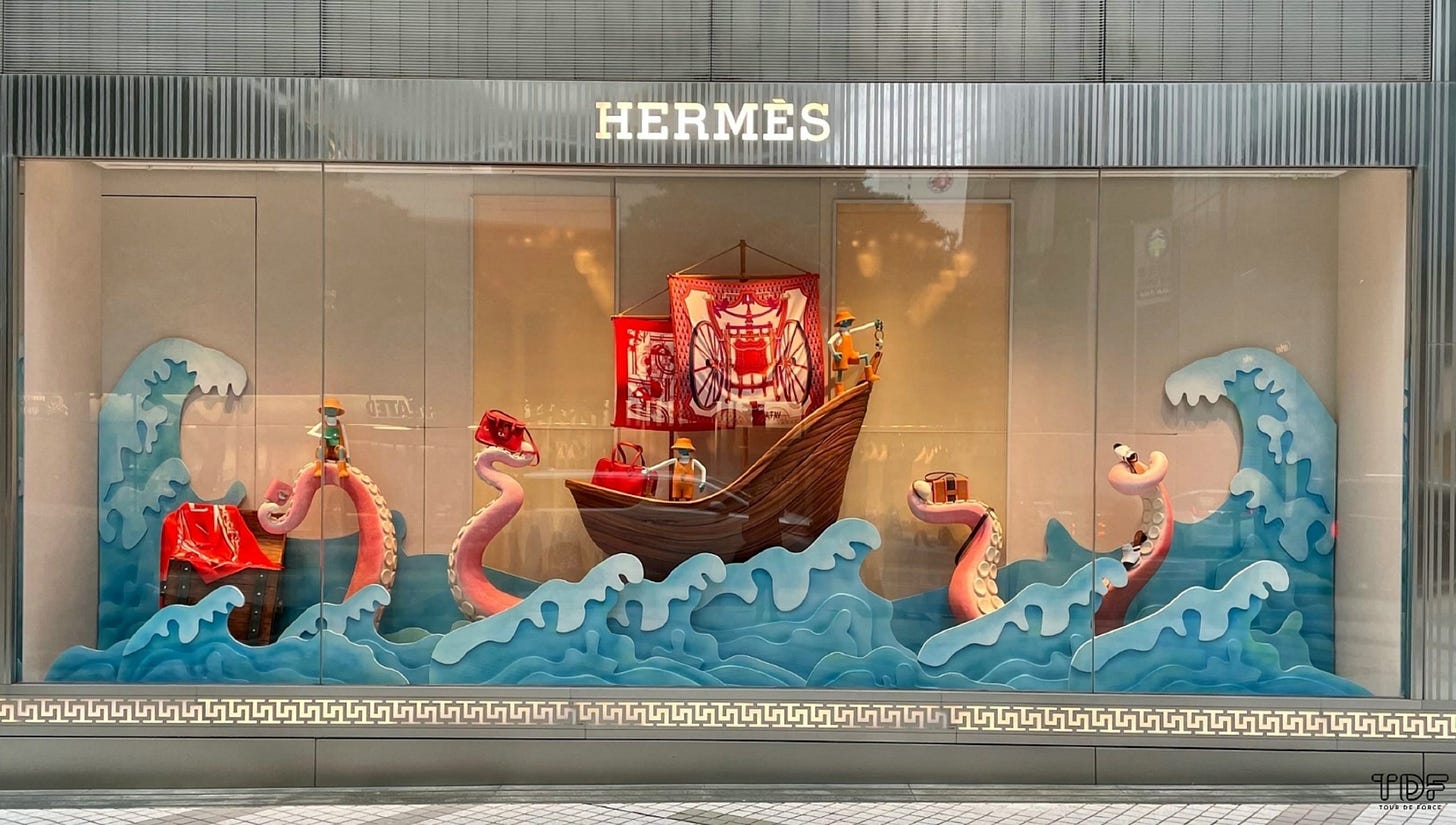 Window Displays | Hermes - Resort 2021 Ready-to-Wear collection