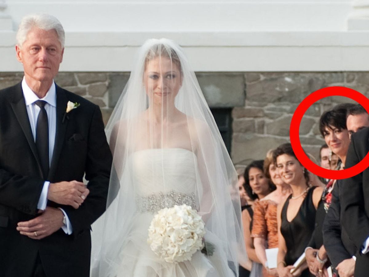 Rob on X: "You're telling me Bill Clinton is on the Epstein list? Wow  that's crazy. btw here's Ghislaine Maxwell at Chelsea Clinton's wedding  https://t.co/bvtGWFe7e9" / X