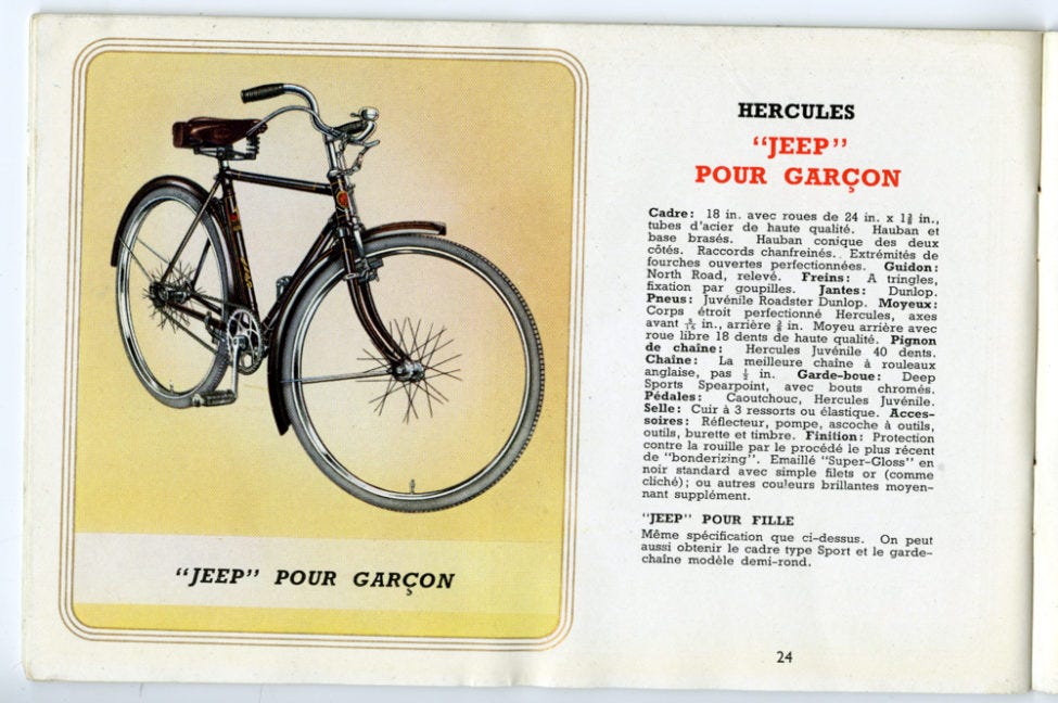Hercules Cycles Catalog c. late 1950's - Horton Collection