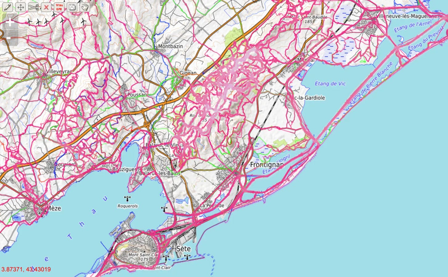 Superposition des traces sur VTTracks Superposition des traces sur VTTracks