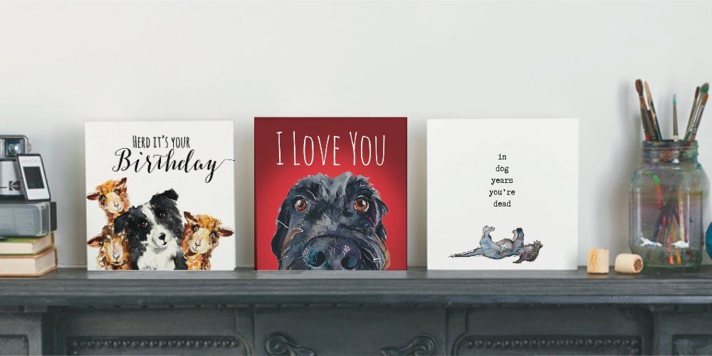 Greeting cards on a mantlepiece