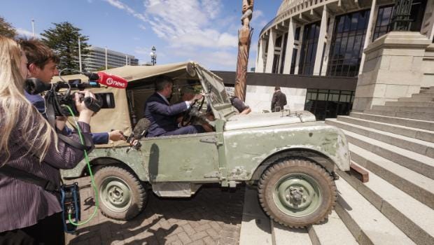 Seymour stopped by security for driving Land Rover up Parliament front  steps | The Post