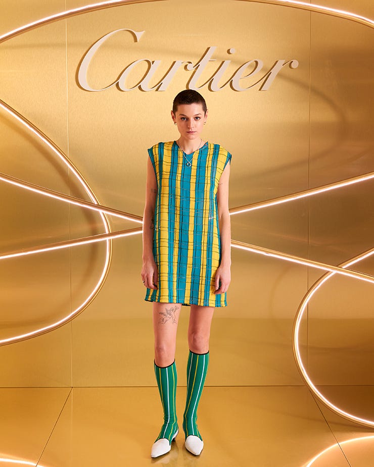 Emma Corrin Wore Marni To Cartier's Trinity100 Celebration