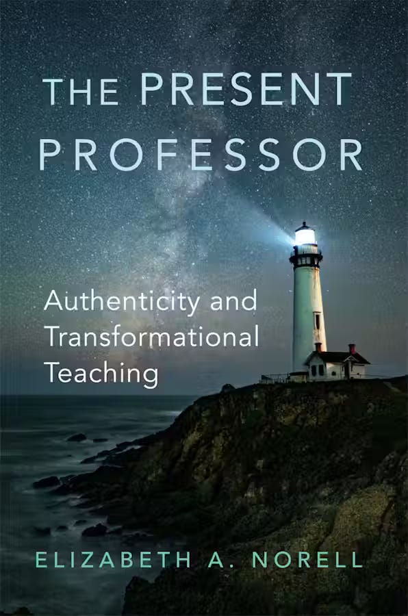 Cover of "The Present Professor," featuring a lighthouse