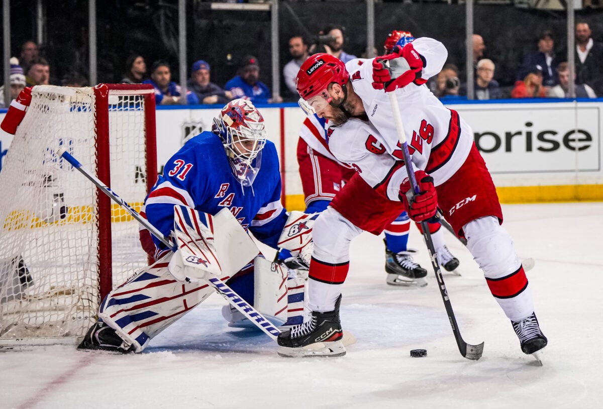 Stefan Noesen Carolina Hurricanes Igor Shesterkin New York Rangers