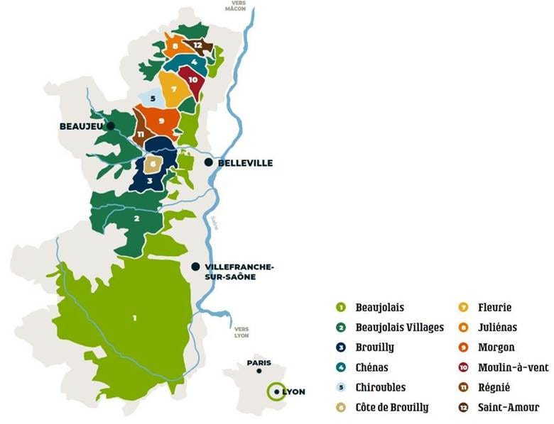A map of the region of france