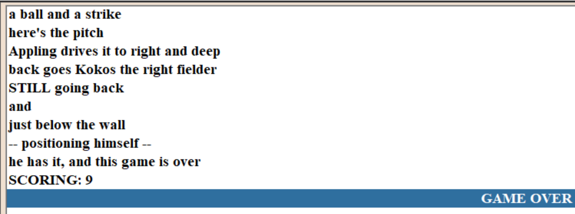 Diamond Mind Baseball Play By Play