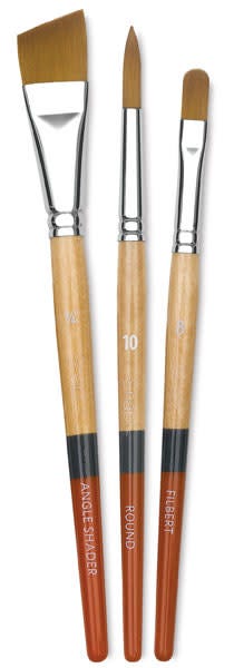 Princeton Snap! Golden Taklon Brush Set - Short Handle, Set 1