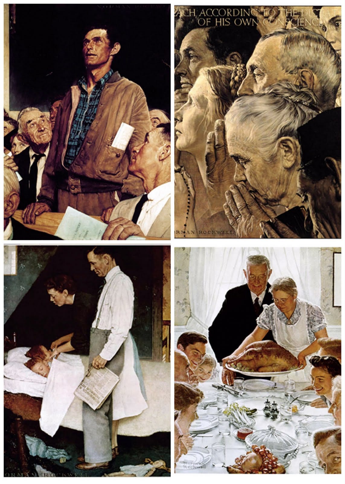 NORMAN ROCKWELL: Freedom of Speech, The Saturday Evening Post, c.1943 |  Humanities - Picturing America