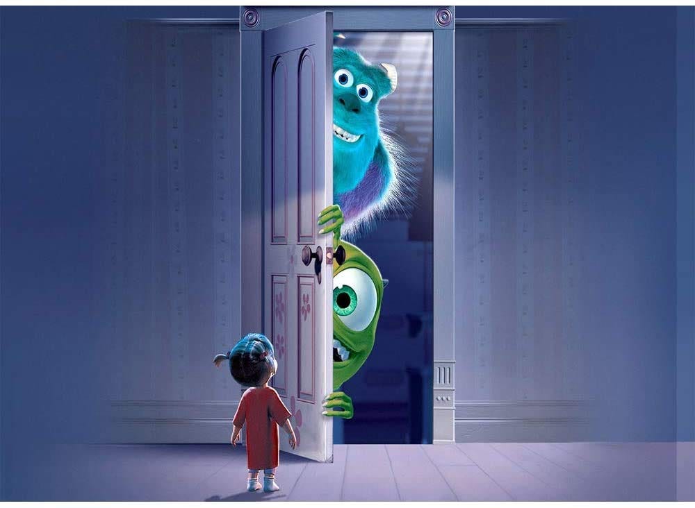 Amazon.com : YR Monsters University Backdrop Happy Birthday 7x5 Monsters Inc  Boo Door Background Monster Themed Birthday Banner for Kids Party Supplies  : Electronics