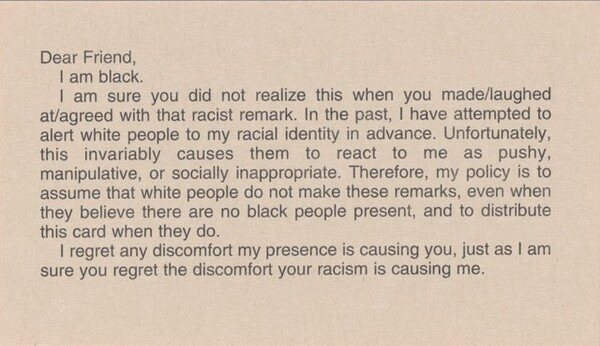 Calling Card (I am black)
