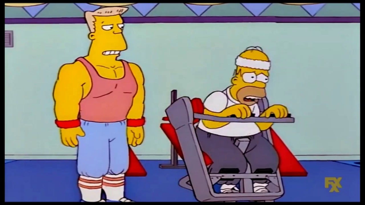 The Simpsons: Homer slims and gets muscles [Clip]