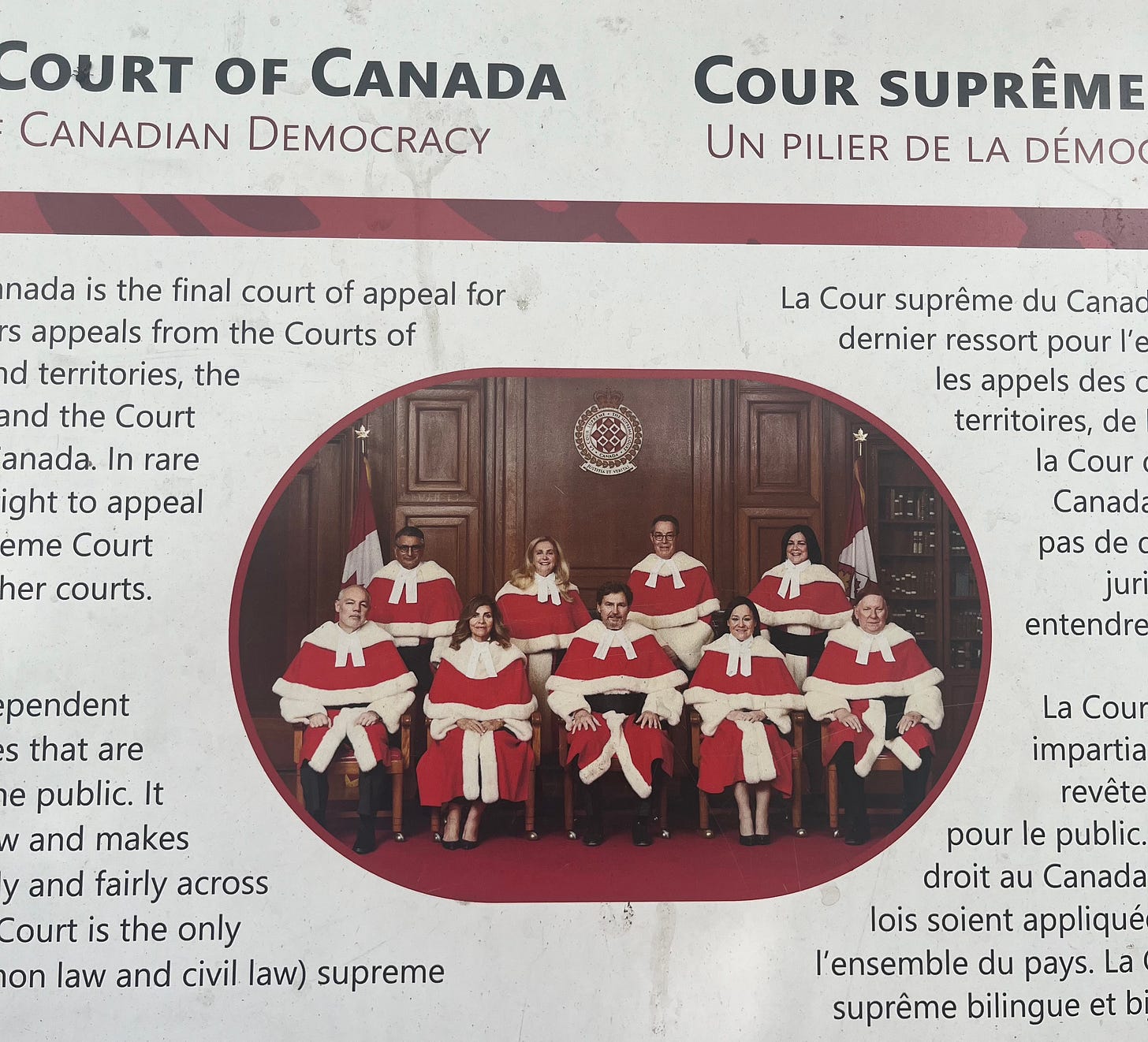 The Canadian Supreme Court, dressed like Santa