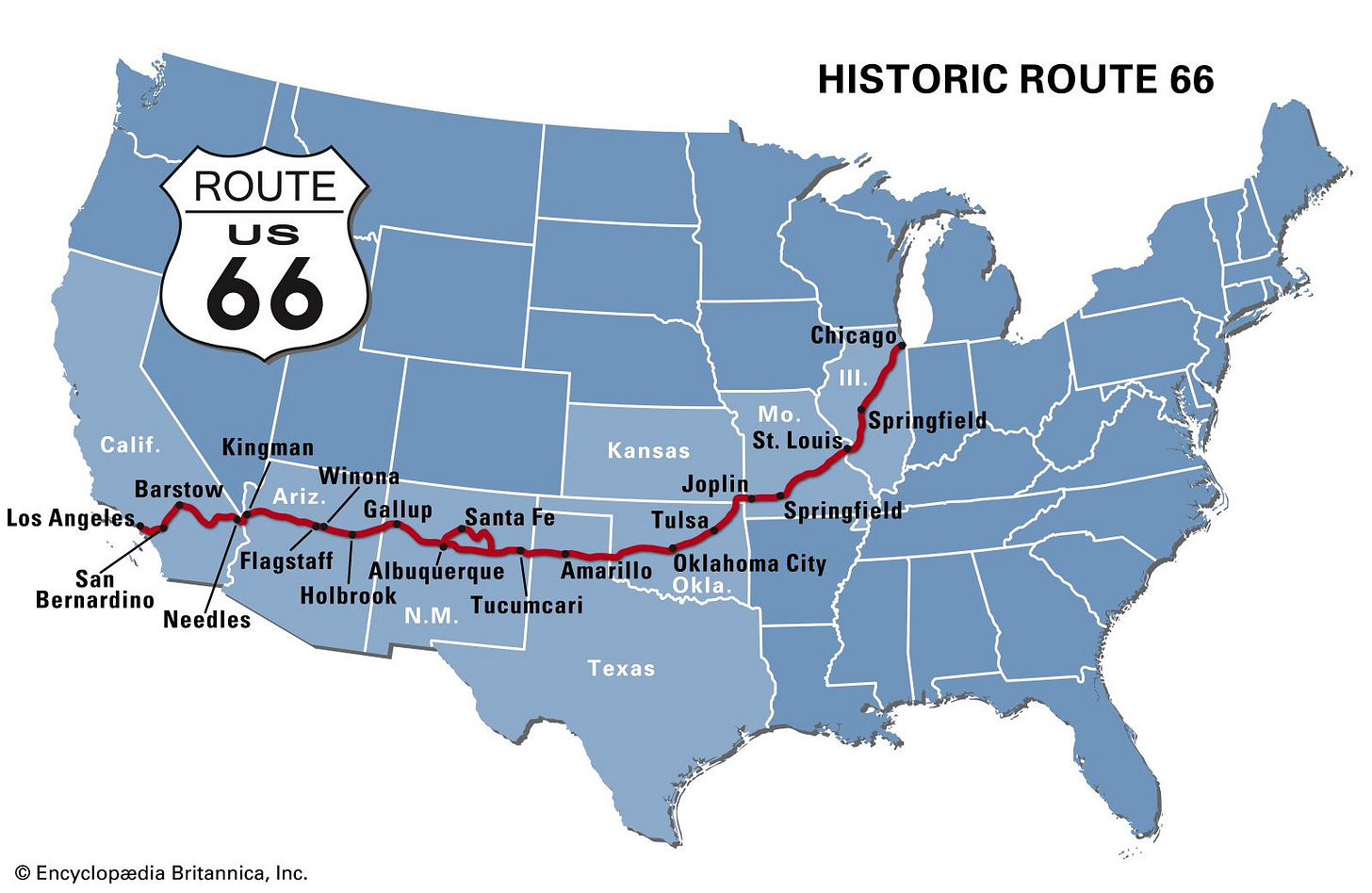 Route 66 | History, Map, Popular Culture, & Facts | Britannica