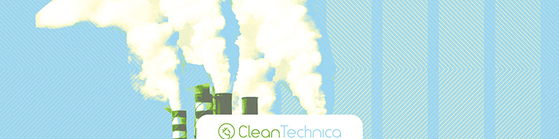 "CleanTechnica" with image of smokestacks