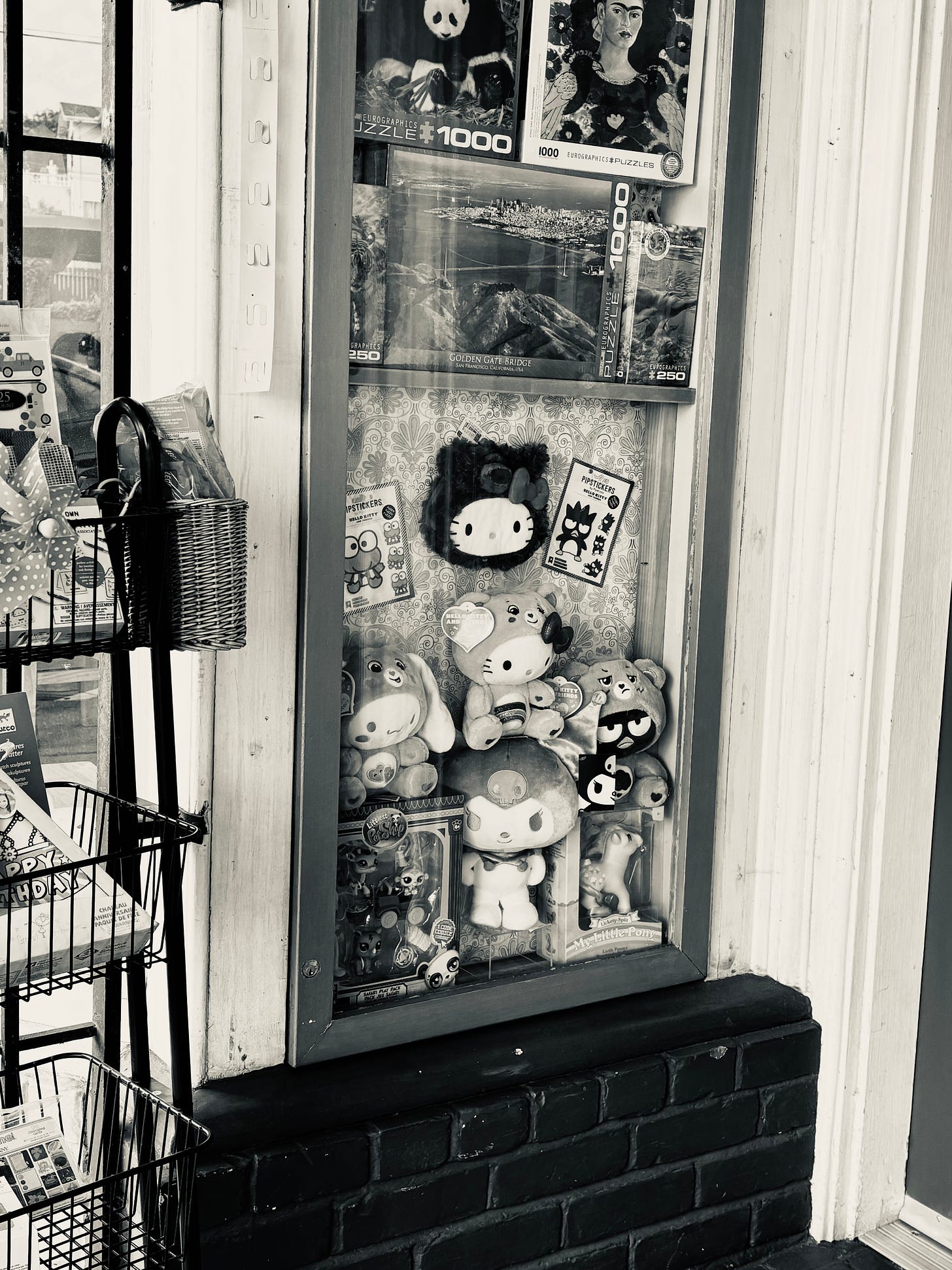 WINDOWN display in a store with hello kitty figures