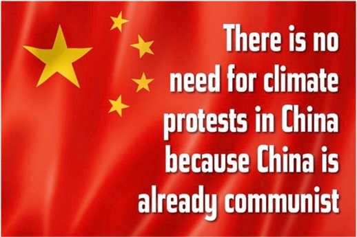 there is no need for climate change protest in china because theyre already communist