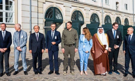 Participants to the 'Copenhagen Conference' outside Denmark's Ministry of Foreign Affairs in Copenhagen, Denmark, June 24 2023. The meeting was organized by Ukraine. In picture is seen Andrii Yermak, the Head of the President's Office of Ukraine (5-L).